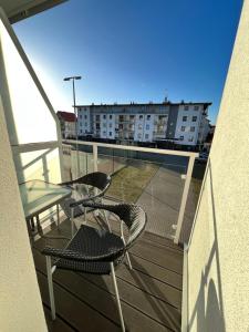 En balkon eller terrasse på Familienurlaub am Meer & Wellness in der Nähe