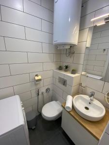Kúpeľňa v ubytovaní Pattern apt Rodos
