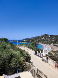 a view of a beach from the top of a hill at Cann'e Sisa Luxury Villa Perla Marina A in Torre delle Stelle