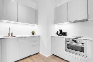 Kuchyň nebo kuchyňský kout v ubytování Cozy Studio in Reykjavik