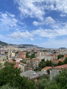 uitzicht op een stad met gebouwen en bomen bij Appartement de 2 chambres avec vue sur la mer jardin clos et wifi a Nice a 4 km de la plage in La Ciotat