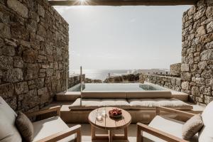Posezení v ubytování Enigma Mykonos Hideaway Suites