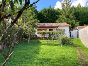 a house in the middle of a yard at Chalet da Eirinha in Furnas