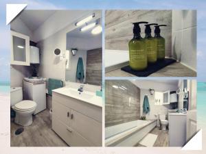 - un collage de photos d'une salle de bains avec des bouteilles de vin dans l'établissement -`ღ´- Couples' Paradise. Insta-worthy Ocean Views., à Adeje 33 autres photos