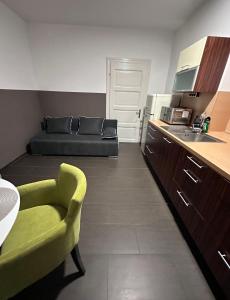 Kuchyň nebo kuchyňský kout v ubytování Apartma Pekrska vila