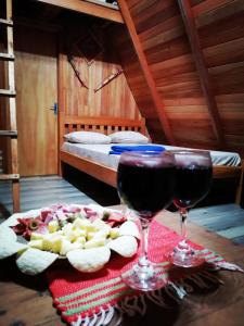Nápoje v ubytování Cabaña del lago