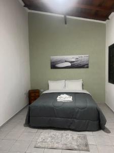 een slaapkamer met een groot bed in een kamer bij Villagio Aguas do Jaguari Pousada in Santa Isabel