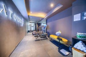 a salon with chairs and a hair appointment room at Atour Hotel Beijing Capital Airport New International Exhibition Center in Beijing