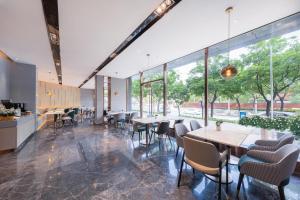 Restaurace v ubytování Atour Hotel Shanghai Xinzhuang CBD