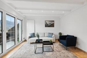 Oleskelutila majoituspaikassa Sonniges Apartment mit traumhaftem Bergblick