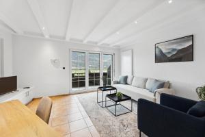 Oleskelutila majoituspaikassa Sonniges Apartment mit traumhaftem Bergblick