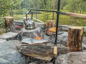 Gril dostupný pro hosty v prázdninového domu