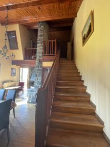 a stairway in a house with a stair case at La montagnette in Embrun