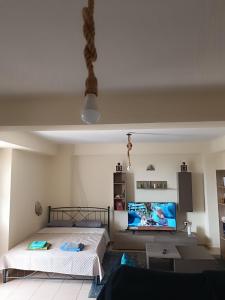 Postel nebo postele na pokoji v ubytování Zorbas House