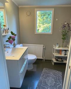 Koupelna v ubytování Mysig stuga nära Ästad Vingård & SPA