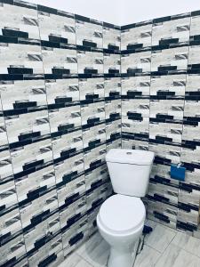 Koupelna v ubytování Immeuble Adam