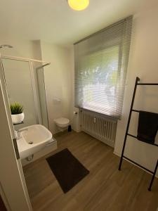 Koupelna v ubytování Apartmenthaus Selbitz
