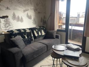 Posezení v ubytování Appartement ambiance chalet Avoriaz