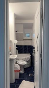 ブシュテニにあるCasa Minaのバスルーム(トイレ、洗面台、バスタブ付)