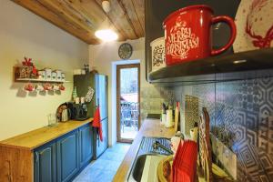 Η κουζίνα ή μικρή κουζίνα στο Chata Dolinka