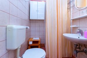 a bathroom with a toilet and a sink at Rooms Marica B in Rab
