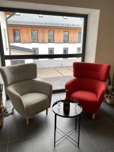 Posezení v ubytování Apartmány v Javorné na Šumavě