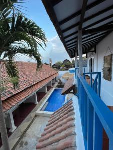 Rõdu või terrass majutusasutuses Seaside Hotel