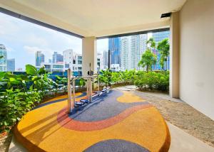 吉隆坡Eaton Residence KLCC View with Infinity Pool 伊顿公寓 豪景园 双子塔无边际泳池的享有城市景致的健身房