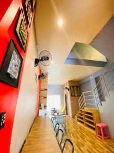 TV a/nebo společenská místnost v ubytování Frutta Hostel