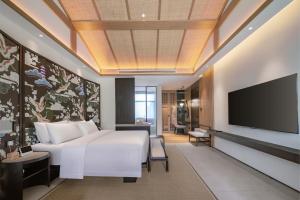 TV a/nebo společenská místnost v ubytování Tengchong Jingge Banshan Hot Spring Hotel