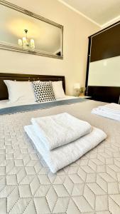 Postel nebo postele na pokoji v ubytování Apartament na Brudzewskiego