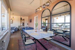 a dining room with a table and chairs at Stunning 2Br Apt at the Brim of the Bosphorus in Istanbul