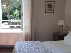 Postel nebo postele na pokoji v ubytování Chambre d'Hôtes de L'Abricotier