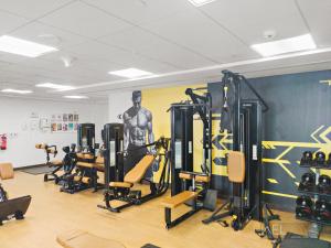 Fitness center at/o fitness facilities sa WelHome - Luxury Apt Close to Yas Water and Ferrari World