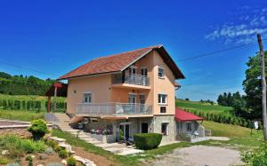 a house in the middle of a vineyard at Apartments Green Park in Rakovica