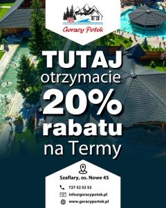 a poster for a hotel upgrade raabumamamamamimi at Dworek nad Jałowcami in Biały Dunajec