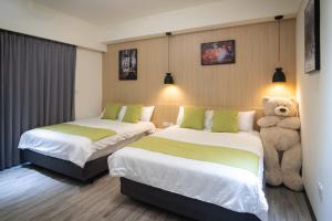 South of Penghu Homestay 객실 침대