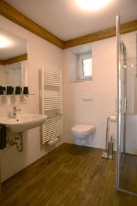 Ένα μπάνιο στο Ferienwohnung Holzebenhof