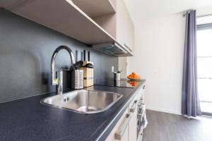 Kuchyň nebo kuchyňský kout v ubytování Family executive Studio with Balcony open Delft Utopia Flora 20F