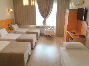 TV a/nebo společenská místnost v ubytování Ayvazali Hotel