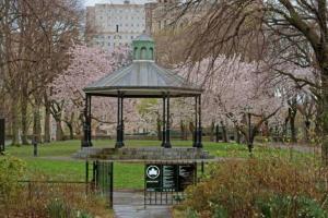 um gazebo no meio de um parque em Newly Renovated 2BR Haven Walk to Columbia Uni em Nova York