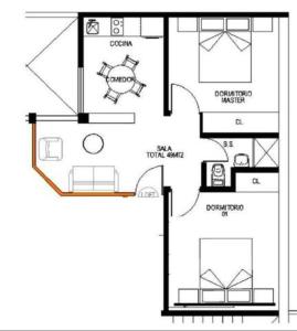 El plano del piso de edificio el lago