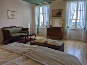 Postel nebo postele na pokoji v ubytování Castel San Mauro