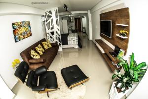 Χώρος καθιστικού στο Flat Beira Mar Recife - Praia de Piedade