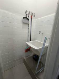 Phòng tắm tại Lindo Loft na Cinelândia