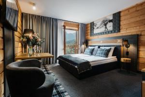 Posteľ alebo postele v izbe v ubytovaní New Apartamenty Jan