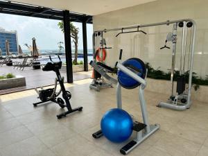 Γυμναστήριο ή/και όργανα γυμναστικής στο LUXURIOUS MODERN APARTMENT POLLUX MEISTERSTADT