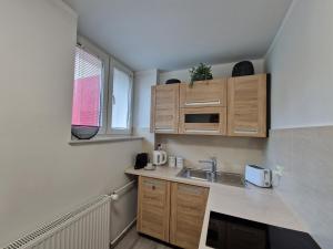 Kuchyňa alebo kuchynka v ubytovaní Apartament w Śródmieściu