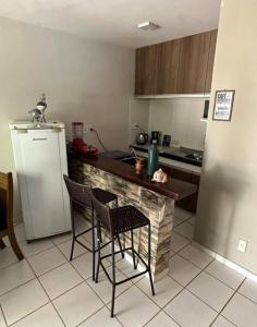 Dapur atau dapur kecil di Chalé Aconchego