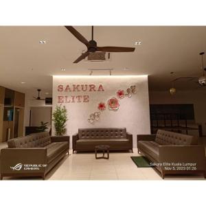 Posezení v ubytování Sakura Elite Kuala Lumpur